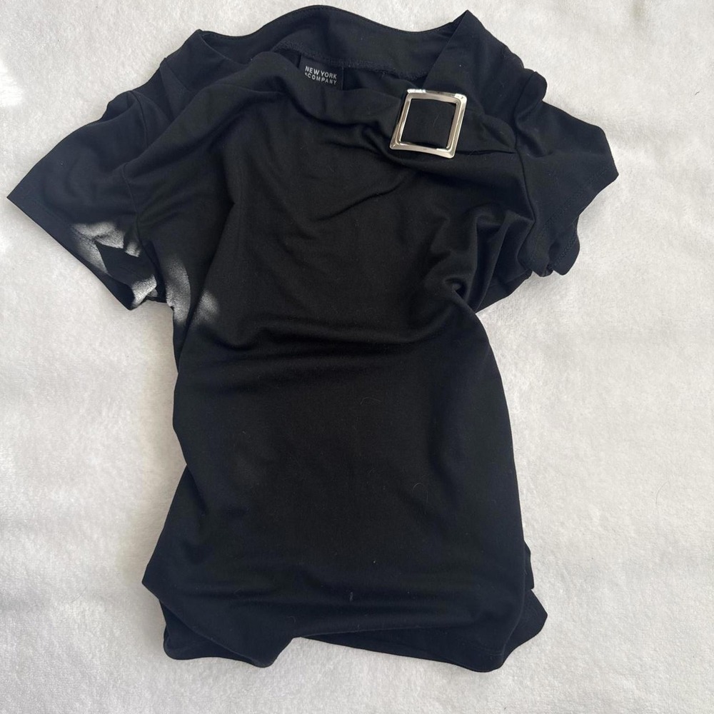 y2k office siren grunge blouse with square ring detail